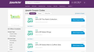 30% Off Jpearls Coupon, Promo Codes - RetailMeNot