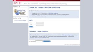 Change JPL Password and Directory Listing - JPL IT - NASA