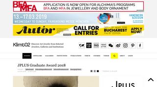 Klimt02.net JPLUS Graduate Award 2018