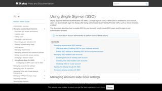 Using Single Sign-on (SSO) | Skytap help and documentation