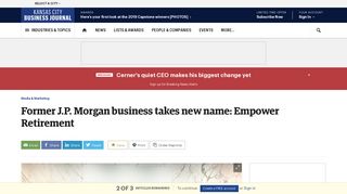 Former J.P. Morgan business takes new name: Empower Retirement ...