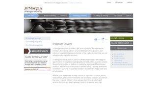 JP Morgan Securities | Brokerage Services
