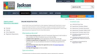 Enrollment Services & Records / Online Registration - Jackson