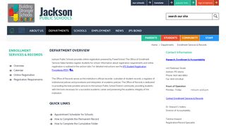 Enrollment Services & Records / Overview - Jackson