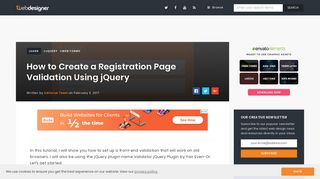 How to Create a Registration Page Validation Using jQuery