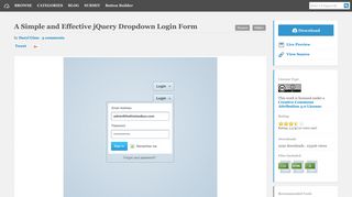 A Simple and Effective jQuery Dropdown Login Form | UICloud