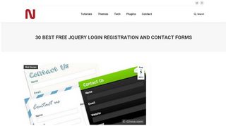 30 Best Free jQuery Login Registration and Contact Forms - Neweb