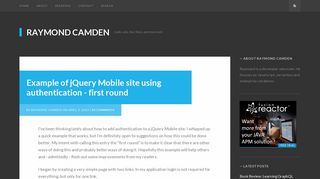 Example of jQuery Mobile site using authentication - first round
