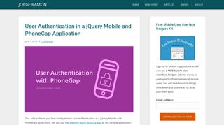 User Authentication in a jQuery Mobile and PhoneGap Application