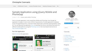 Sample Application using jQuery Mobile and PhoneGap | Christophe ...
