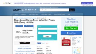 Basic Login/Signup Form Validation Plugin With jQuery - Validatr ...