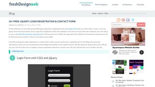 30+ Free jQuery Login Registration & Contact Form - freshDesignweb