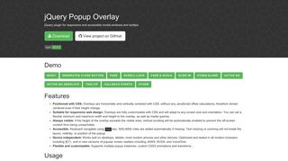 jQuery Popup Overlay - Vast.com