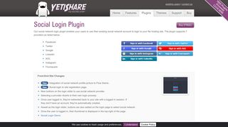 Social Login Plugin - YetiShare
