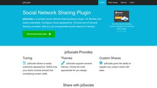jsSocials - Simple Social Network Sharing Plugin