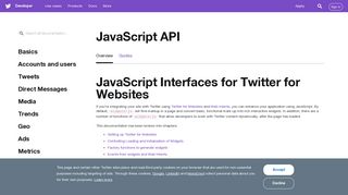 JavaScript API — Twitter Developers