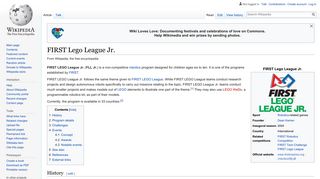 FIRST Lego League Jr. - Wikipedia