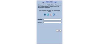 jrcLogo JRC Staff Site Login Welcome to the JRC Staff Site! If you ...