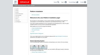 Java SE 6 Platform Installation - Oracle