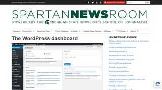 The WordPress dashboard | Spartan Newsroom