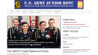 JROTC Cadet Web Portal - Army JROTC
