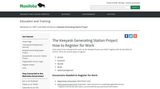 Keeyask Generating Station Project - Province of Manitoba