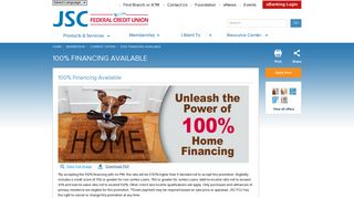 100% Financing Available - JSC Federal Credit Union
