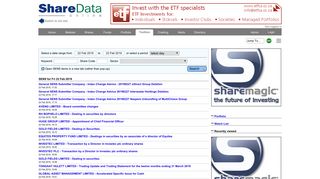 ShareData Online - JSE listed company SENS search