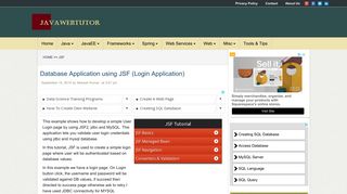Database Application using JSF (Login Application) | Java Web Tutor