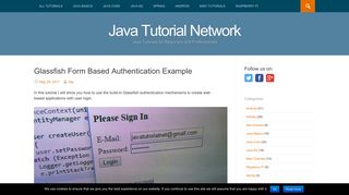 Glassfish Form Based Authentication Example | Java Tutorial Network