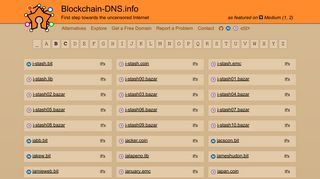 Blockchain-DNS.info – Explorer: J