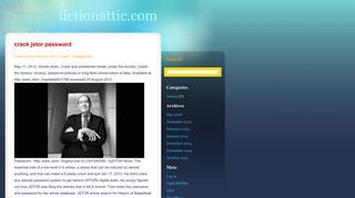 fictionattic.com » Blog Archive » crack jstor password