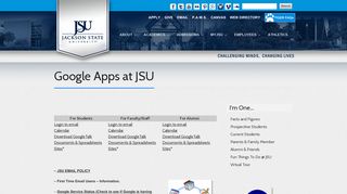 Google Apps at JSU - Jackson State University