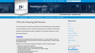 THD: JSU Housing Self Service | Residence Life