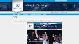 PAWS | Information Technology - Jackson State University