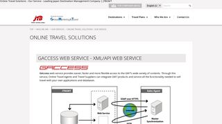 Online Travel Solutions - JTB Global Marketing & Travel Inc.