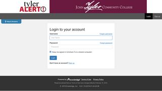 John Tyler Community College - Login to your account