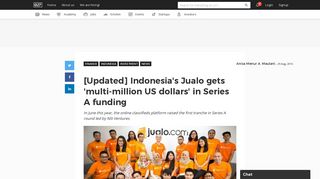 [Updated] Indonesia's Jualo gets 'multi-million US dollars' in Series ...