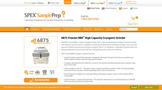 6875 Freezer/Mill - Large cryogenic mill, high ... - SPEX SamplePrep