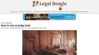 How to Get on Judge Judy | Legalbeagle.com
