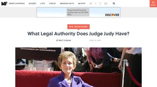 What Legal Authority Does Judge Judy Have? | Mental Floss