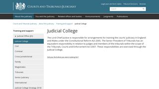 Courts and Tribunals Judiciary | Judicial College