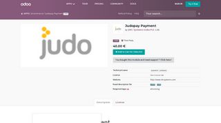 Judopay Payment | Odoo Apps