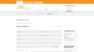 Juice Plus+ Contact - Customer Service | Juice Plus+
