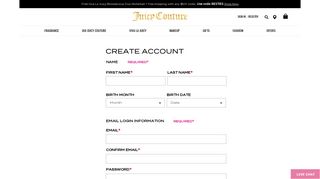Account Registration | Juicy Couture Beauty