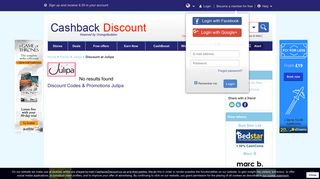 Discount at Julipa - CashbackDiscount.co.uk