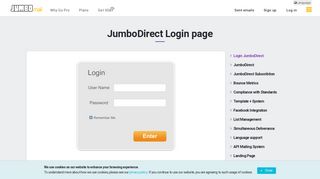 JumboDirect Login page - JumboMail
