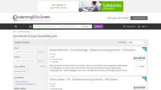 Jumeirah Group Jobs, Vacancies & Careers - CatererGlobal