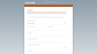 Affiliate Sign Up - Jumia Affiliate Program