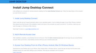 Install Jump Desktop Connect